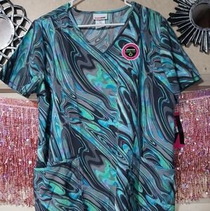 Scrubstar- Swirl Scrub Top